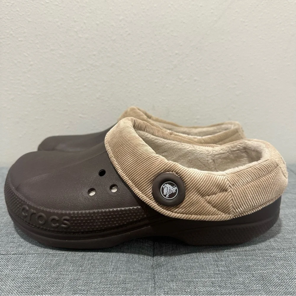 CROCS Blitzen Lined Brown Clogs